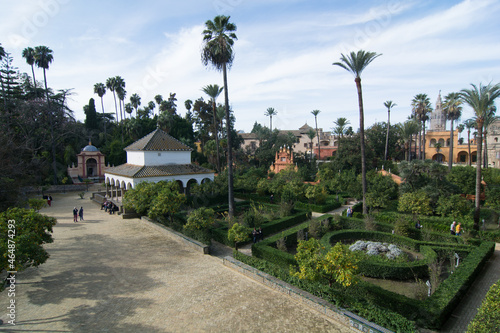 giardini del palazzo reale alzacar a siviglia regione andalusia