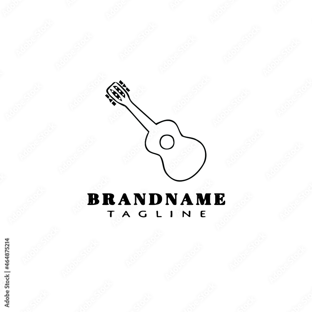 guitar logo cartoon black icon design isolated vector illustration guitar logo cartoon black icon design isolated vector illustration