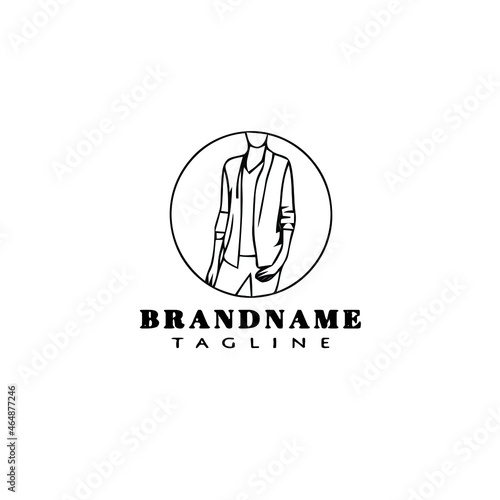 sweater logo cartoon icon design template black isolated vector