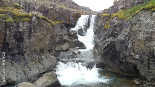 waterfall in the mountains