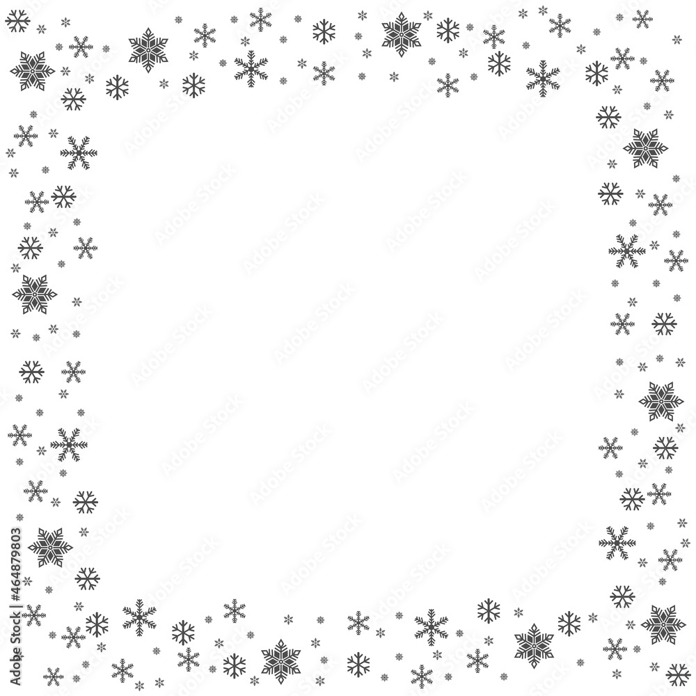 Snow flake decoration, christmas design celebration ornament, snowwall background, frost vector illustration Snow flake decoration, christmas design celebration ornament, snowwall background, frost vector illustration