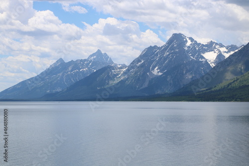 Grand Tetons as seen from Jackson Lake, Grand Teton National Park, Wyoming