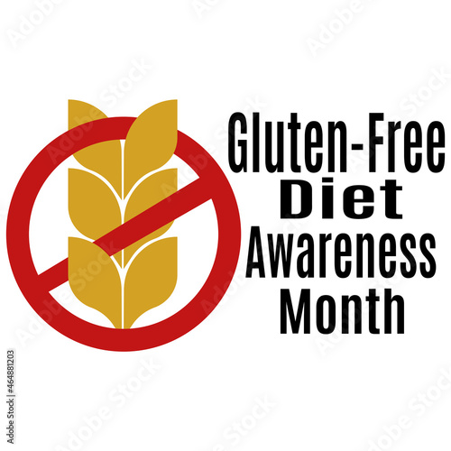 Gluten Free Diet Awareness Month, idea for poster, banner, flyer or postcard