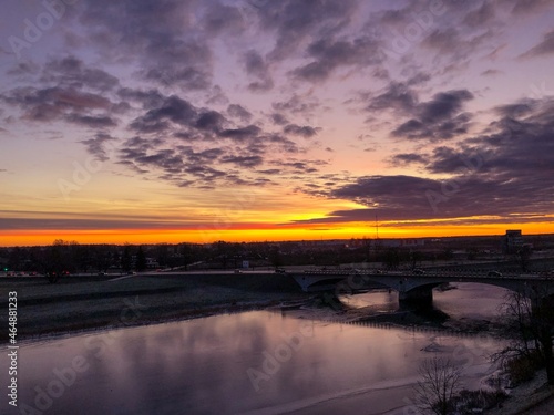 sunrise over the river photo