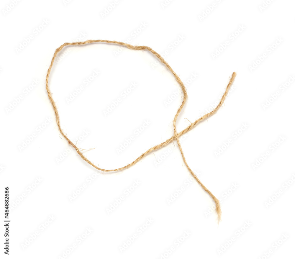 Twine on a white background. Thread for packaging. Isolate. Twine on a white background. Thread for packaging. Isolate.