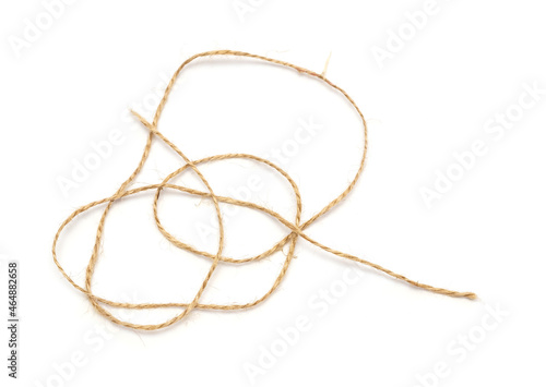 Twine on a white background. Thread for packaging. Isolate.