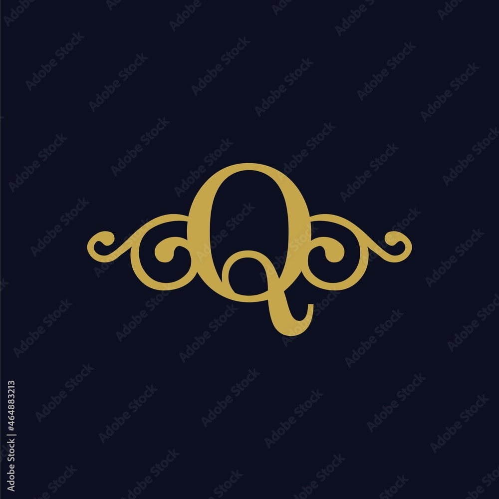 simple alphabet logo royal design golden concept with ornament simple alphabet logo royal design golden concept with ornament