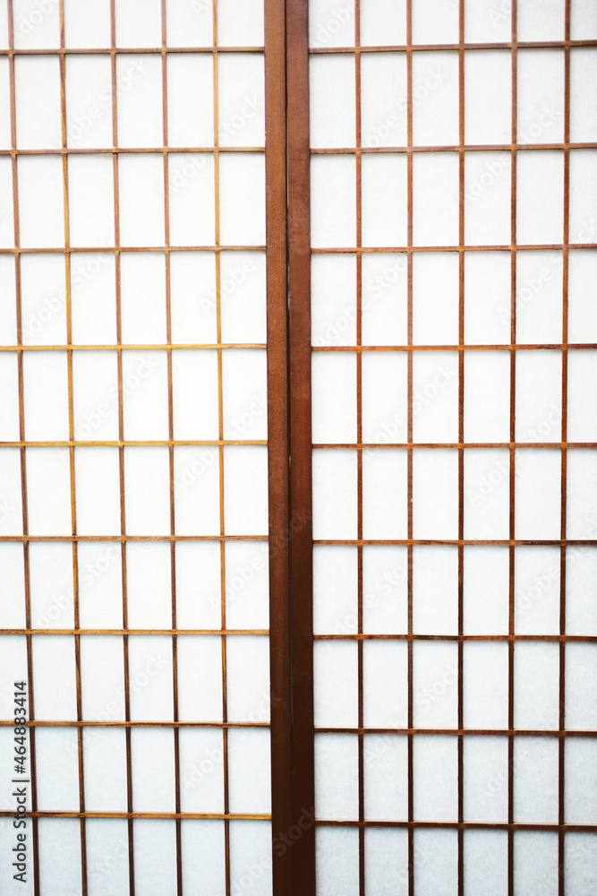 A view of a Japanese style shoji paper wall, as a background.