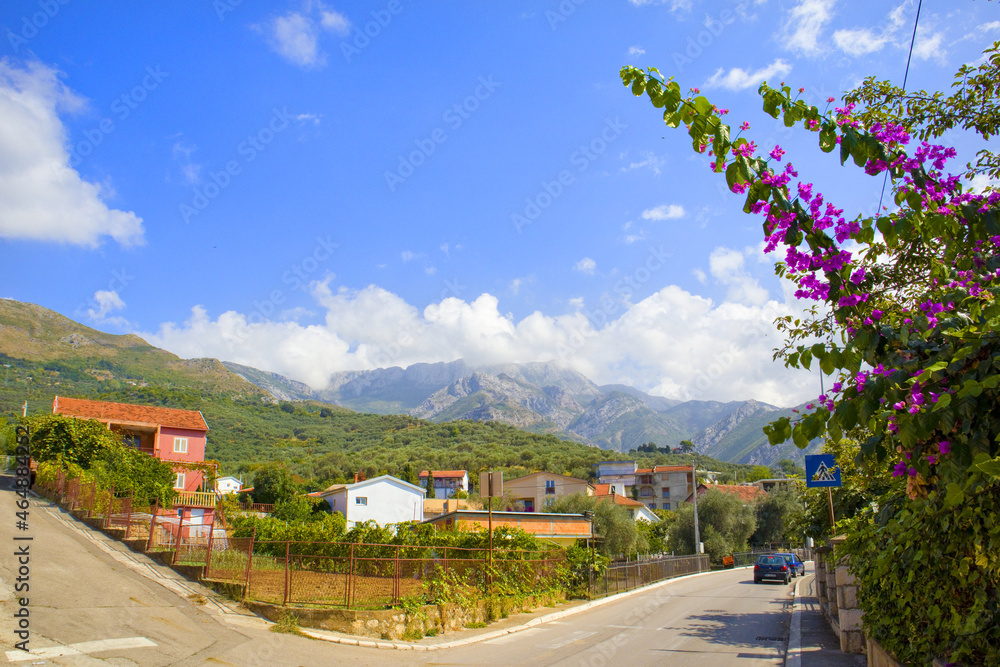 View of the village in Montenegro