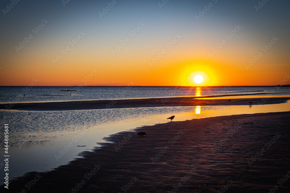 sunset at Pärnu beach, estonia, baltic sea, baltics sunset at Pärnu beach, estonia, baltic sea, baltics