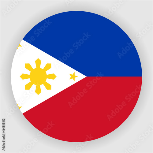 Free Download Philippines Flat Rounded Country Flag button Icon - GFXLoad