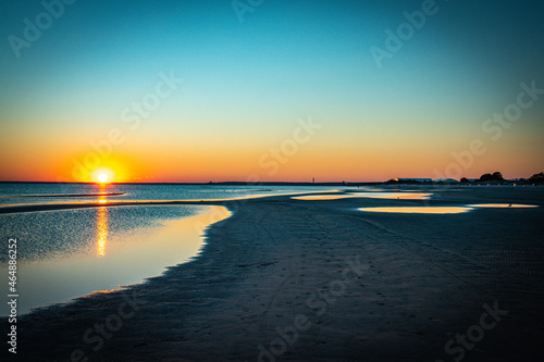 sunset at Pärnu beach, estonia, baltic sea, baltics