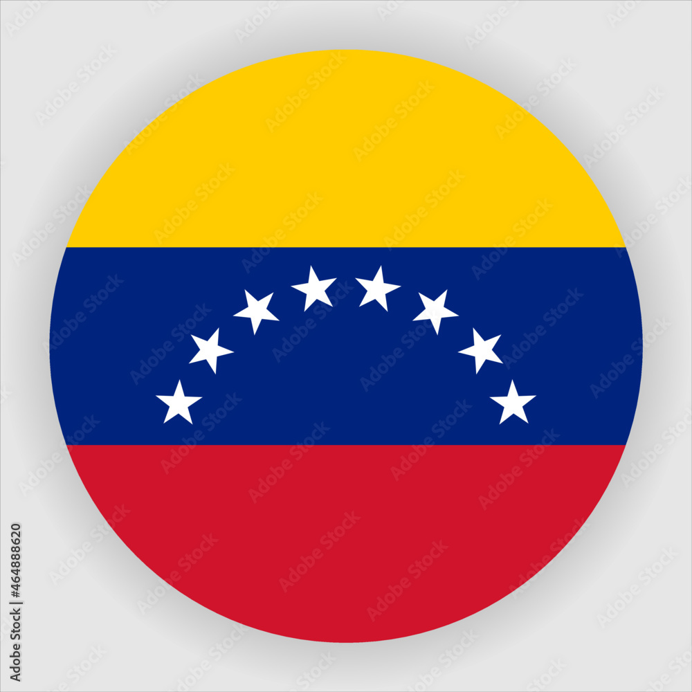 Venezuela Flat Rounded Country Flag button Icon Venezuela Flat Rounded Country Flag button Icon