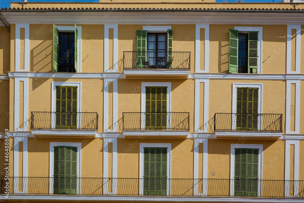 facade of a building in Palma de Mallorca facade of a building in Palma de Mallorca