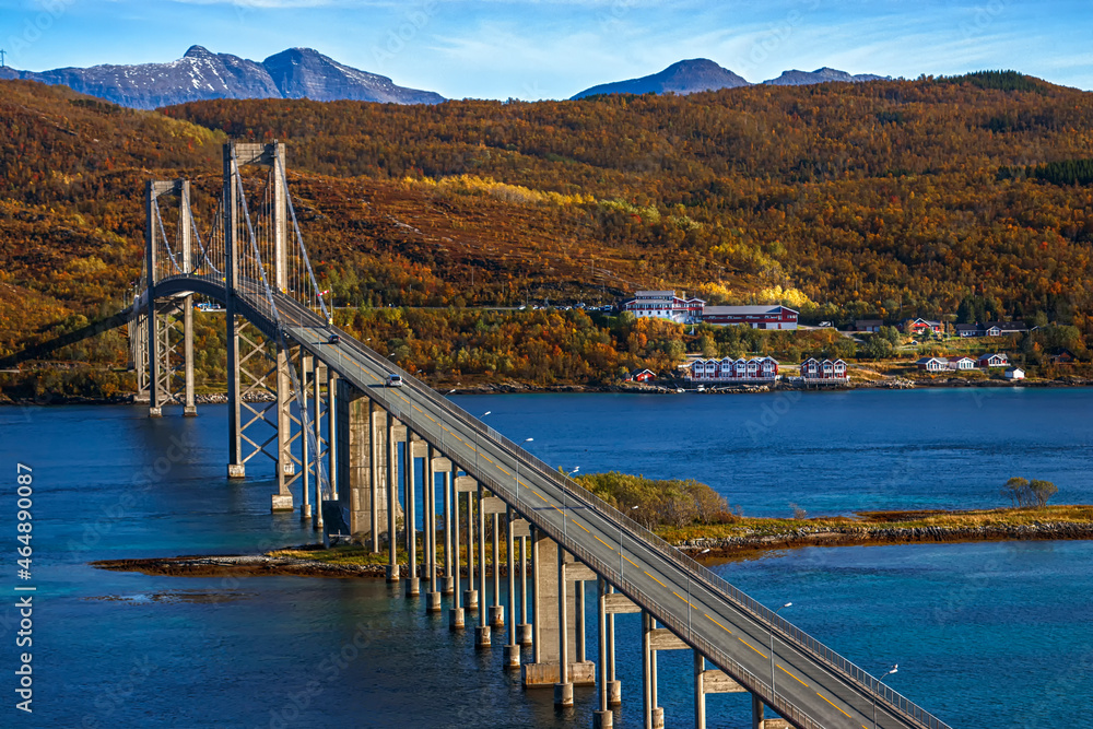 Tjeldsund Bridge near Harstad Norway