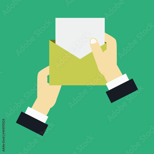 Letter in hand