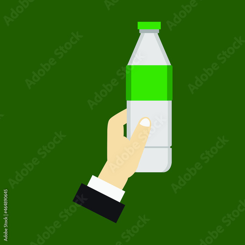 Water bottle in hand