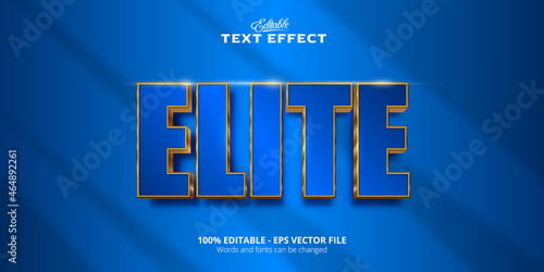 Editable text effect, Elite text photo