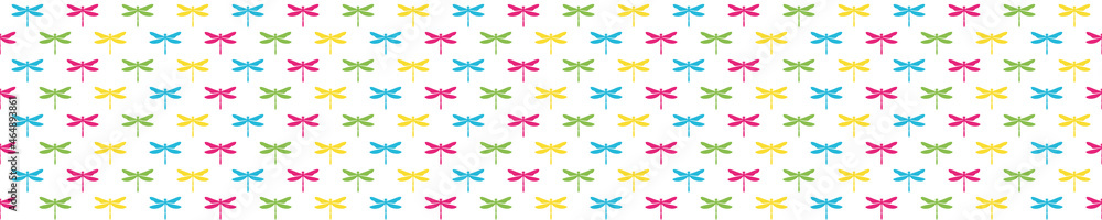 Seamless pattern with colorful dragonflies Seamless pattern with colorful dragonflies