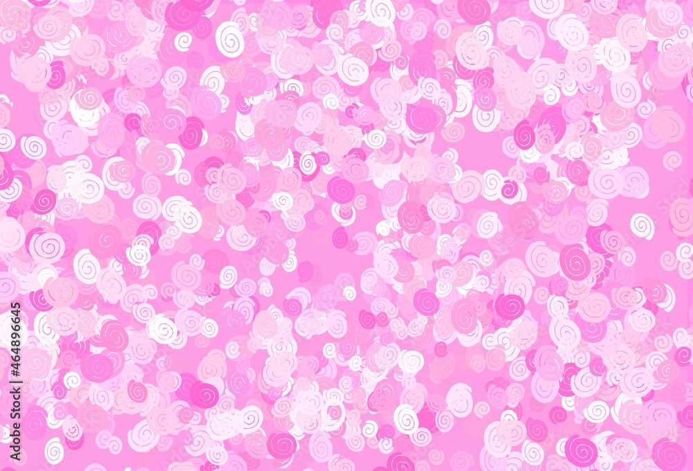 Light Pink vector pattern with liquid shapes.