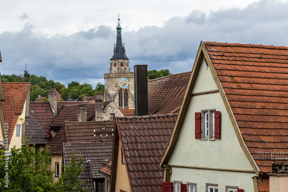 Tubingen, Germany. Roofs in the historic center