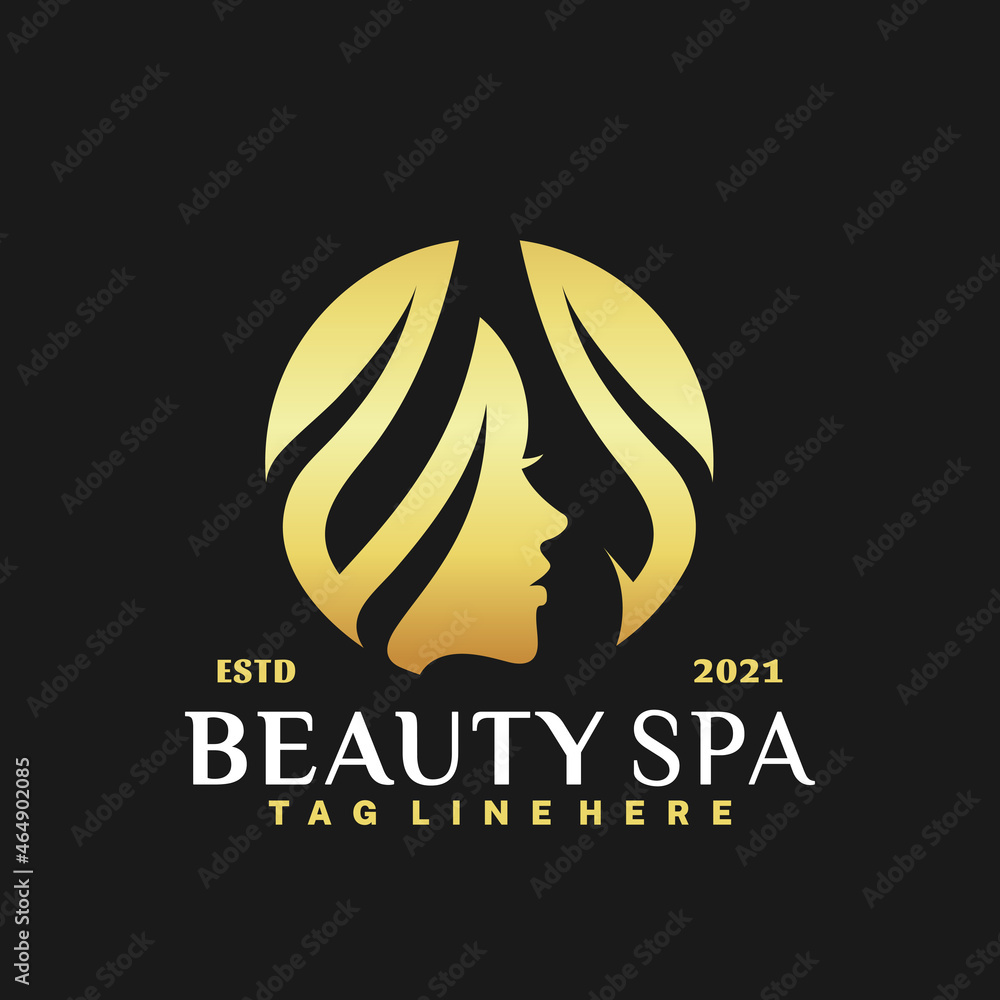 Obraz premium Women beauty spa logo and icon design vector concept for template
