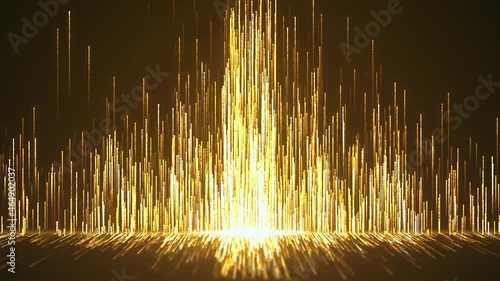 Golden particles animation loop