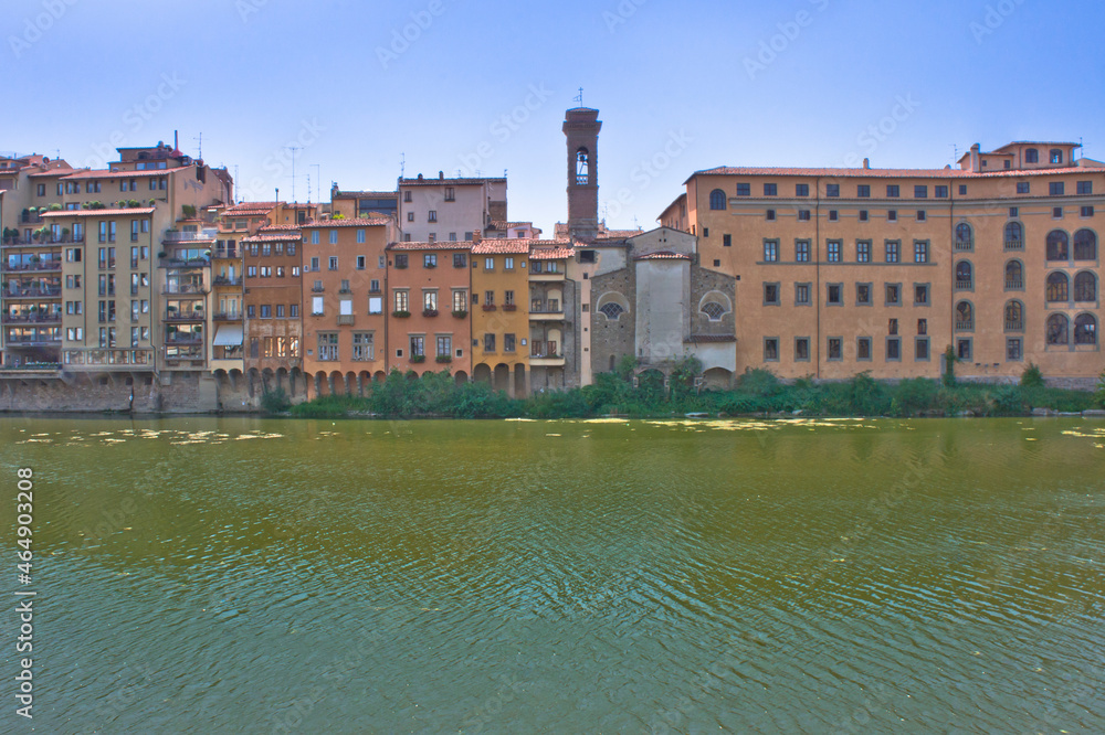 Fototapeta premium Florence, Old city view by the river, Italy, Europe