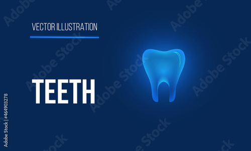 tooth with paste light blue vector file polygon illustration 