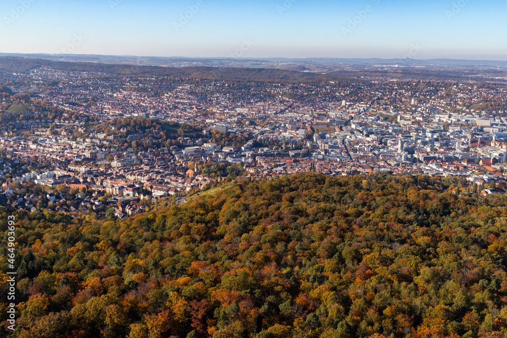 Blick vom Fernsehturm auf Stuttgart