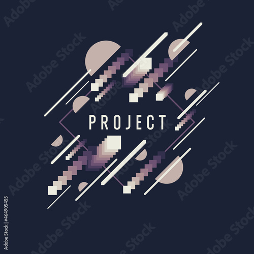Geometric background with various shapes. Fashionable vector graphics for design. Abstract background for the site.