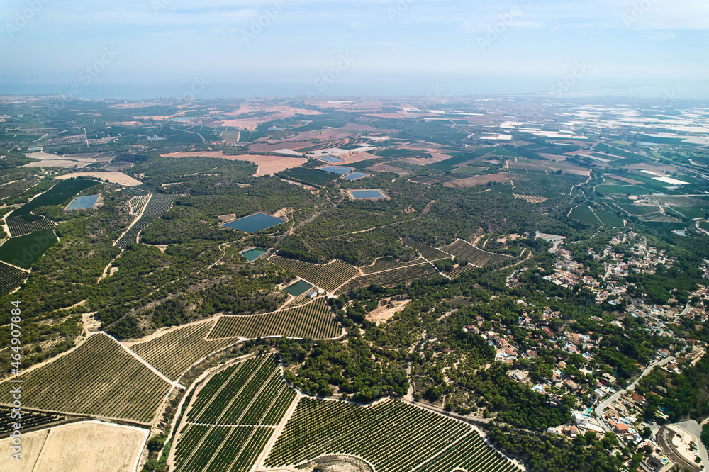 Aerial view countryside of Pinar de Campoverde. Spain