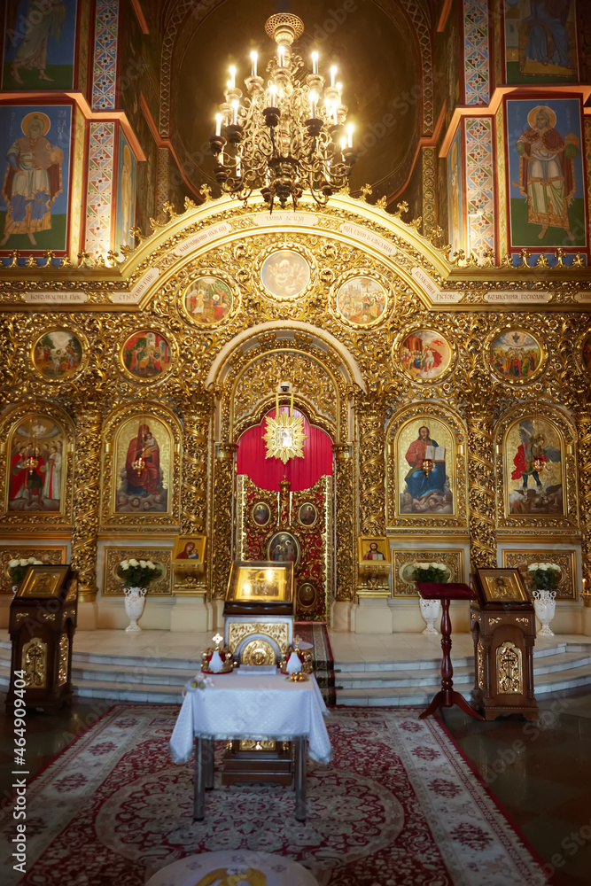 Fototapeta premium Interior of St. Michael's Golden-Domed Monastery at Kiev, Ukraine.
