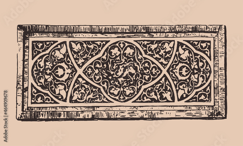 Ancient antique traditional frame ornament