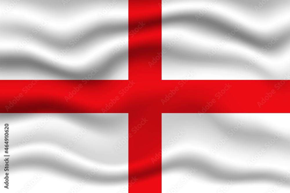 England wave on flag realistic effect. Fabric textile waving on wind effect vector illustration England wave on flag realistic effect. Fabric textile waving on wind effect vector illustration