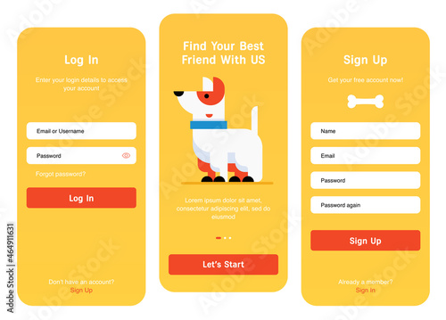 app start screens