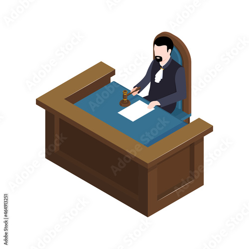 Judge At Work Composition