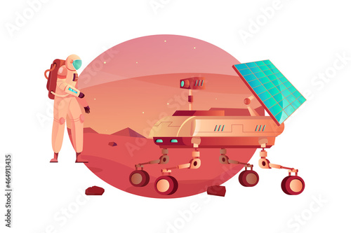 Mars Rover Space Composition