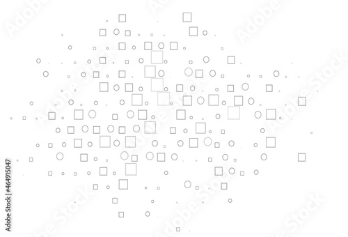 Light Silver, Gray vector backdrop with dots, spots, cubes.