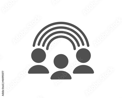 Inclusion icon. Equity culture sign. Gender diversity symbol. Classic flat style. Quality design element. Simple inclusion icon. Vector