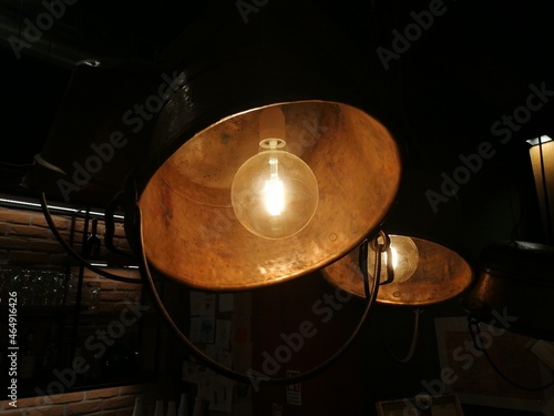 Fashioned lamp - Copper pot