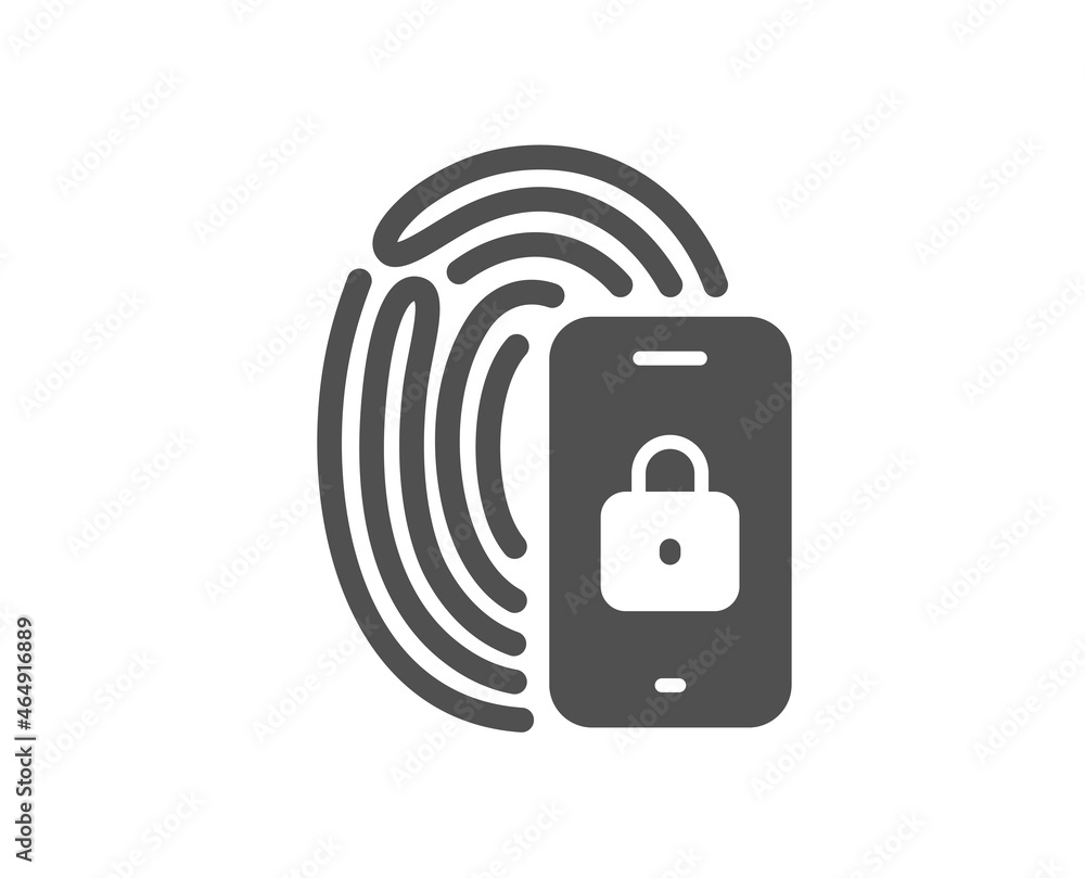 Lock icon. Fingerprint access sign. Security padlock symbol. Classic flat style. Quality design element. Simple lock icon. Vector Lock icon. Fingerprint access sign. Security padlock symbol. Classic flat style. Quality design element. Simple lock icon. Vector
