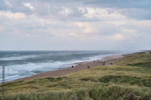 View over the beach at Vejlby Klit in Denmark photo