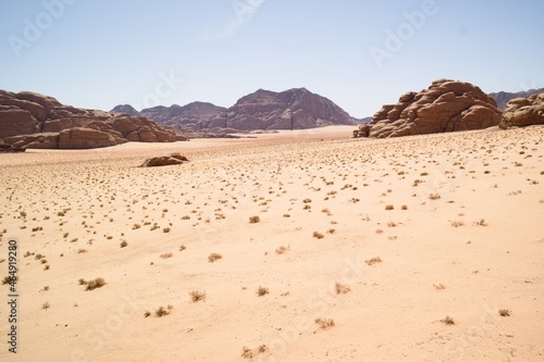 White sand desert in Wadi Rum, Jordan