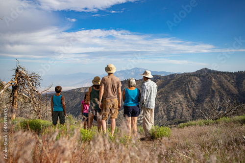 group of hikers on the mountain