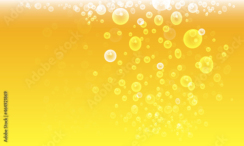Beer Fizzy Orange Drink Bubbles Sparkling Golden Beverage