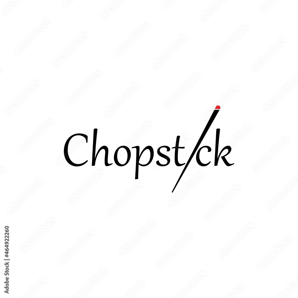 Fototapeta premium Chopstick icon logo vector