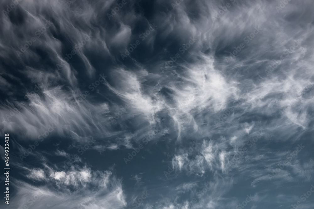 Incredible pattern in the sky. Beautiful clouds in the blue sky. Cirrus clouds. Heaven. Natural background. Incredible pattern in the sky. Beautiful clouds in the blue sky. Cirrus clouds. Heaven. Natural background.