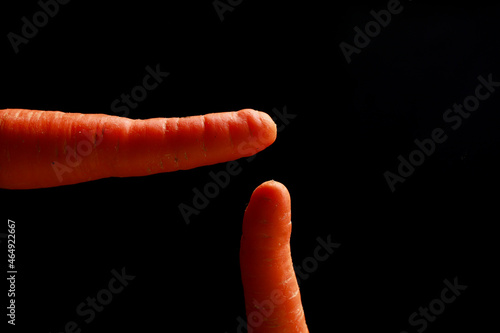 carrots on a black background