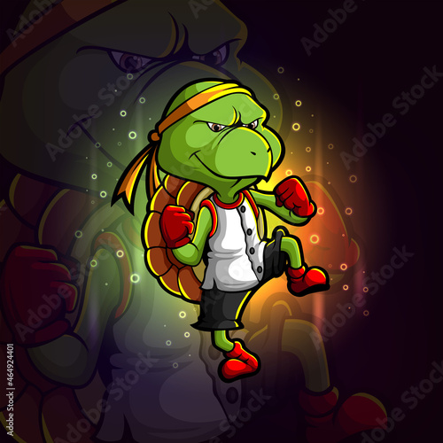 The Kungfu turtle esport logo design